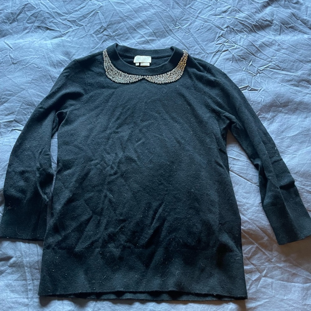 Kate spade sweater with jeweled collar